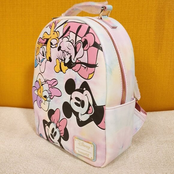 Loungefly Disney Mickey Mouse & Friends Tie-Dye Mini Backpack Minnie Daisy NEW main image 5